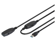 Repeater USB 3.0 DIGITUS 10m USB A mufă la USB A soclu negru