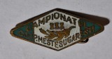 Campionatul cooperativei mestesugaresti - RPR, anii 1960, insigna email la cald