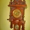 B175-Pendul perete Junghans Original functional vechi 1870-1900 furnir nuc.