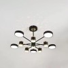 Lustra LED cu telecomanda NOVA 95W, 10 Elemente, lumina Rece/Calda/Neutra, Dimabila, Negru ModernLight Concept, Alessandro DESIGN