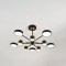 Lustra LED cu telecomanda NOVA 95W, 10 Elemente, lumina Rece/Calda/Neutra, Dimabila, Negru ModernLight Concept