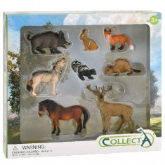 Set de 8 figurine pictate manual Animale din padure