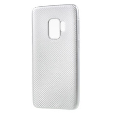 Husa Samsung S9 silicon carbon silver foto