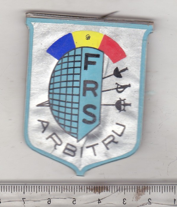 bnk ins Insigna ( ecuson ) Federatia Romana de scrima - arbitru