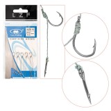 Set 5 Ace Legate Pescuit C&acirc;rlig Chinu #10 Fir Textil 0.12mm 8cm Montura Feeder