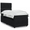 vidaXL Pat box spring cu saltea, negru, 90x200 cm, catifea 3292246