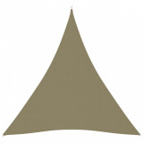 Parasolar, bej, 3x4x4 m, tesatura oxford, triunghiular GartenMobel Dekor, vidaXL