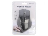 Mouse optic USB negru cu 4 butoane și cablu 1,35m, Gembird
