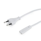 CABLU alimentare GEMBIRD casetofon, 1.8m, intrare Euro plug, iesire C7, bulk, alb, &quot;PC-184/2-W&quot; (timbru verde 0.08 lei)