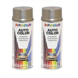 Cumpara ieftin Pachet 2 x Vopsea spray auto Dacia gri stelar metalizata Dupli Color 350 ml