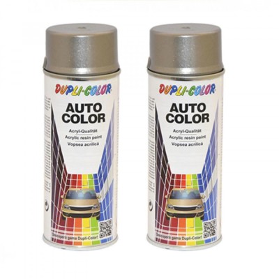 Pachet 2 x Vopsea spray auto Dacia gri stelar metalizata Dupli Color 350 ml foto