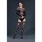 Set Body cu Maneca Lunga si Ciorapi Model 06 Negru OS