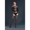 Moonlight Black Bardot Style Body with Stockings One Size