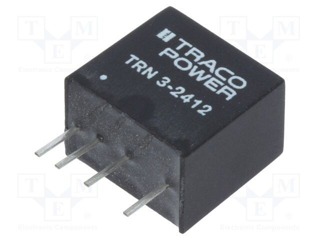 Convertor DC/DC 3W TRACO POWER 18-36VDC la 12VDC 250mA SIP