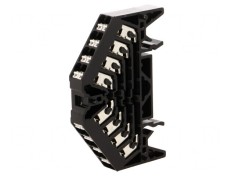 Conector de &Icirc;mbinare Șine 1,5mm2 4 Piste 16 Borne Negru 250VAC