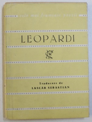 VERSURI de LEOPARDI , 1963 foto