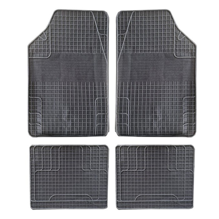 Set Covorase Auto Universale BERLIN, PVC, ajustabile, negru, 4 bucati