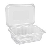 Set 100 caserole transparente din PET, cu capac atasat, 1500 ml