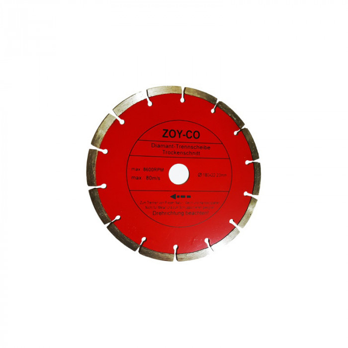 Disc diamantat intrerupt ZAY-CO, 180 mm