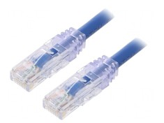 Patch cord TX6A 10Gig U/UTP Cat6a PVC Albastru 0,5m foto