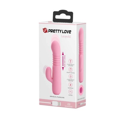 Vibrator Up-Down Leopold Mini, Roz, 15 cm foto