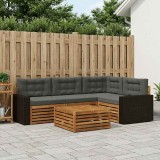 vidaXL Set de canapele de exterior 5 pcs Natural și Antracit 3383335