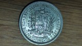 R08 Venezuela - moneda de colectie argint 835 - 1 bolivar 1965 AU/UNC - senzationala !, America Centrala si de Sud