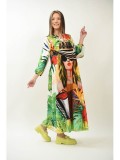Cumpara ieftin ECHO URBAN ROCHIE MAXI CU BUZUNARE MANECA LUNGA ELECTRIC CATHALEE TALIE UNICA Multicolora
