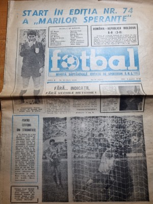 fotbal 22 august 1991-articol gica hagi,programul turului diviziei A foto