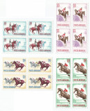 Romania, LP 583/1964, Hipism, blocuri de 4 timbre, MNH, Nestampilat