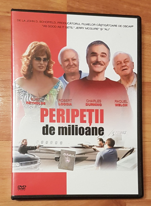 DVD film Peripetii de milioane. Raquel Welch, Burt Reynolds