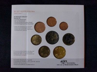 Olanda 2014 - Set complet de euro bancar de la 1 cent la 2 euro foto