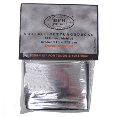 Folie supravietuire 213 x 132 cm, 50 grame argintie pentru accidente, soc, arsuri, semnalizare OutsideGear Venture foto