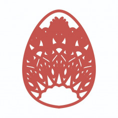 Sticker decorativ, Mandala, Ou, Portocaliu, 60 cm, 7255ST-2