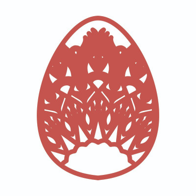 Sticker decorativ, Mandala, Ou, Portocaliu, 60 cm, 7255ST-2 foto