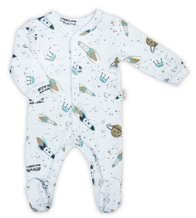 Romper cu maneca lunga de bumbac 100% (182031) Nicol &quot;Star&quot; Marimea 80