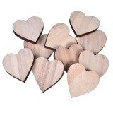 Set Inimi Decorative, Lemn, Naturale, 17 Bucăți, Oem