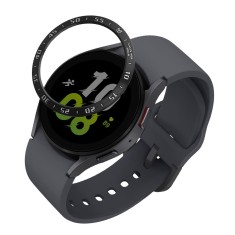 Rama cadran Kwmobile pentru Samsung Galaxy Watch 5, Negru/Argintiu, Aluminiu, KWM0000259A001C
