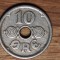 Danemarca - moneda de colectie - 10 ore 1924 semnatura HCN;GJ - absout superba !