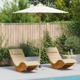 Umbrela Gradina vidaXL, 240x260cm, Bambus, Alb Crem, Protectie UV &amp; Apa, Portabila, Ajustabila
