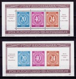 Cumpara ieftin ✅ ( V9 ) Germania '90, set colite/viniete oficiale Expo. Filatelica Berlin 1990, dupa Emisiuni comune Aliati Bl.12A+12B/1946 (original cota 120 &euro;),MNH