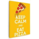 Tablou poster Keep calm and eat pizza Tablou canvas pe panza CU RAMA 60x90 cm