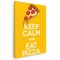 Tablou poster Keep calm and eat pizza Tablou canvas pe panza CU RAMA 70x100 cm