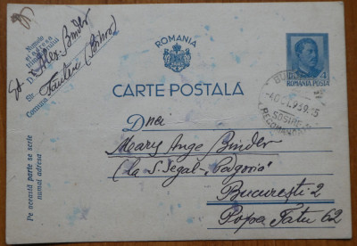 Carte postala expediata de Sasa Pana ( Alexandru Binder ) in 1939 , avangarda foto