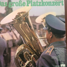 das grose platzkonzert dublu disc vinyl 2 lp muzica militara marsuri fanfara NM