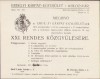 A693 Invitație Erd&eacute;lyi K&aacute;rp&aacute;t Egyes&uuml;let, E.K.E., meghiv&oacute;, 1911, Cluj