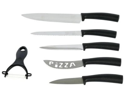 Set 5 cutite AXENTIA cu lame din otel inoxidabil plus curatitor de legume cu lama ceramica foto