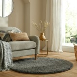 Cumpara ieftin Covor Feather Soft CHARCOAL 200X200 cm, Flair Rugs