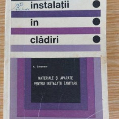 Instalatii in cladiri. Materiale si aparate pentru instalatii sanitare