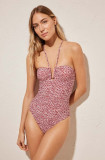 Women&#039;secret costum de baie dintr-o bucată PERFECT FIT 1 culoarea rosu, cupa usor rigidizata, 5527099